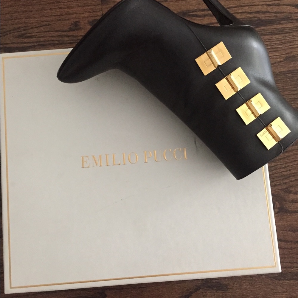 Emilio Pucci High Heel Black Boots